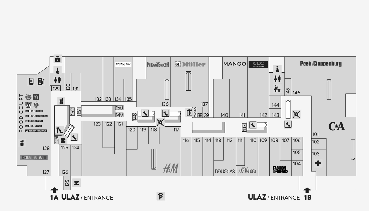 City Center Shop Map