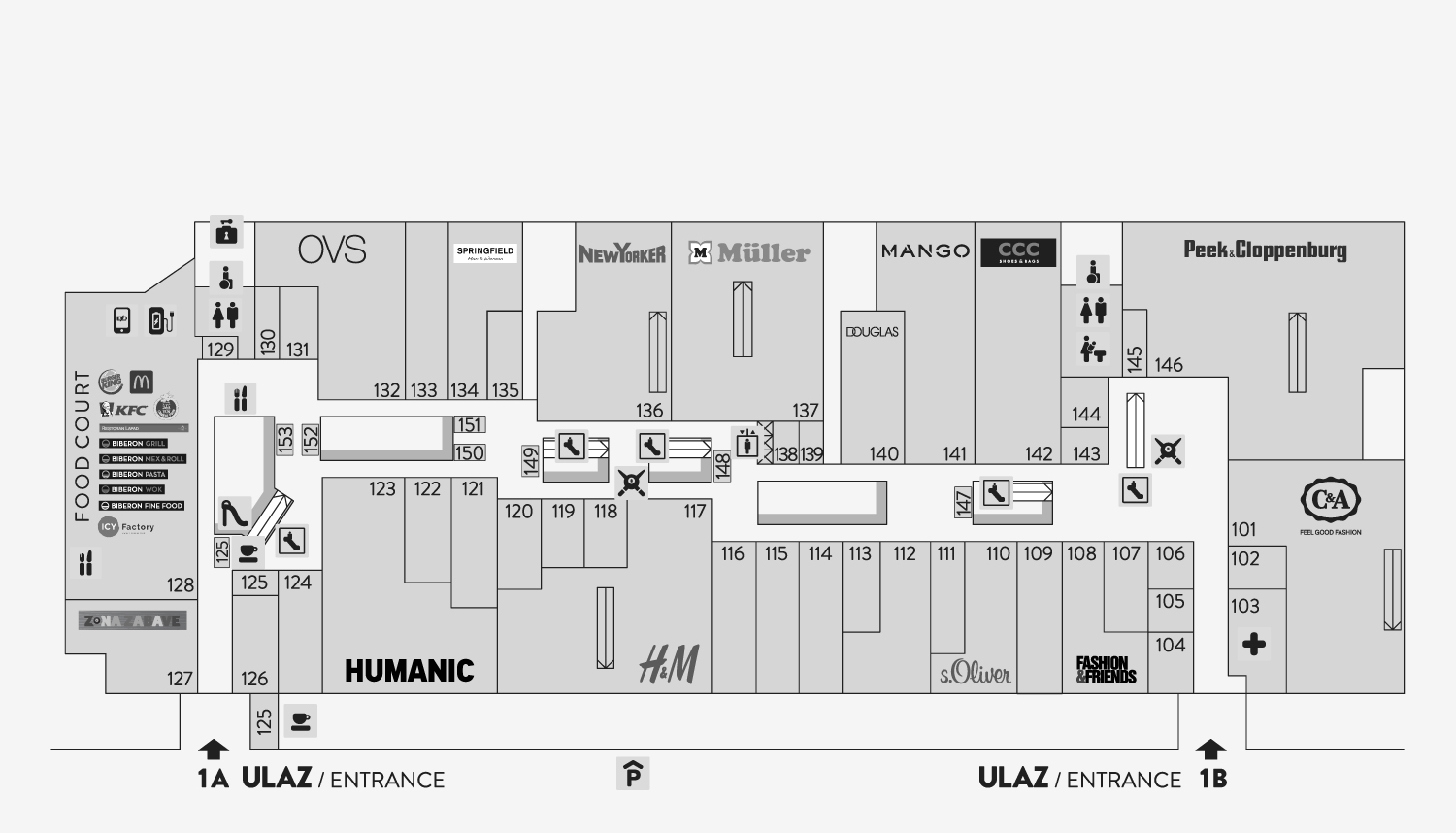 City Center Shop Map