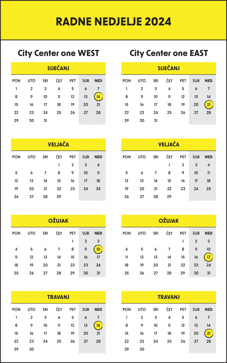 Radno vrijeme Zagreb West